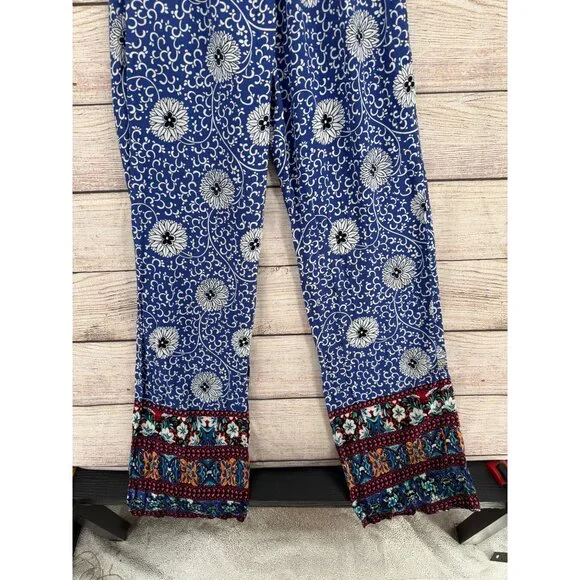 Fashion‎ Nova Bohemian Luxury Cut Out Jumpsuit Women's Size M Blue/White NEW - Picture 6 of 10